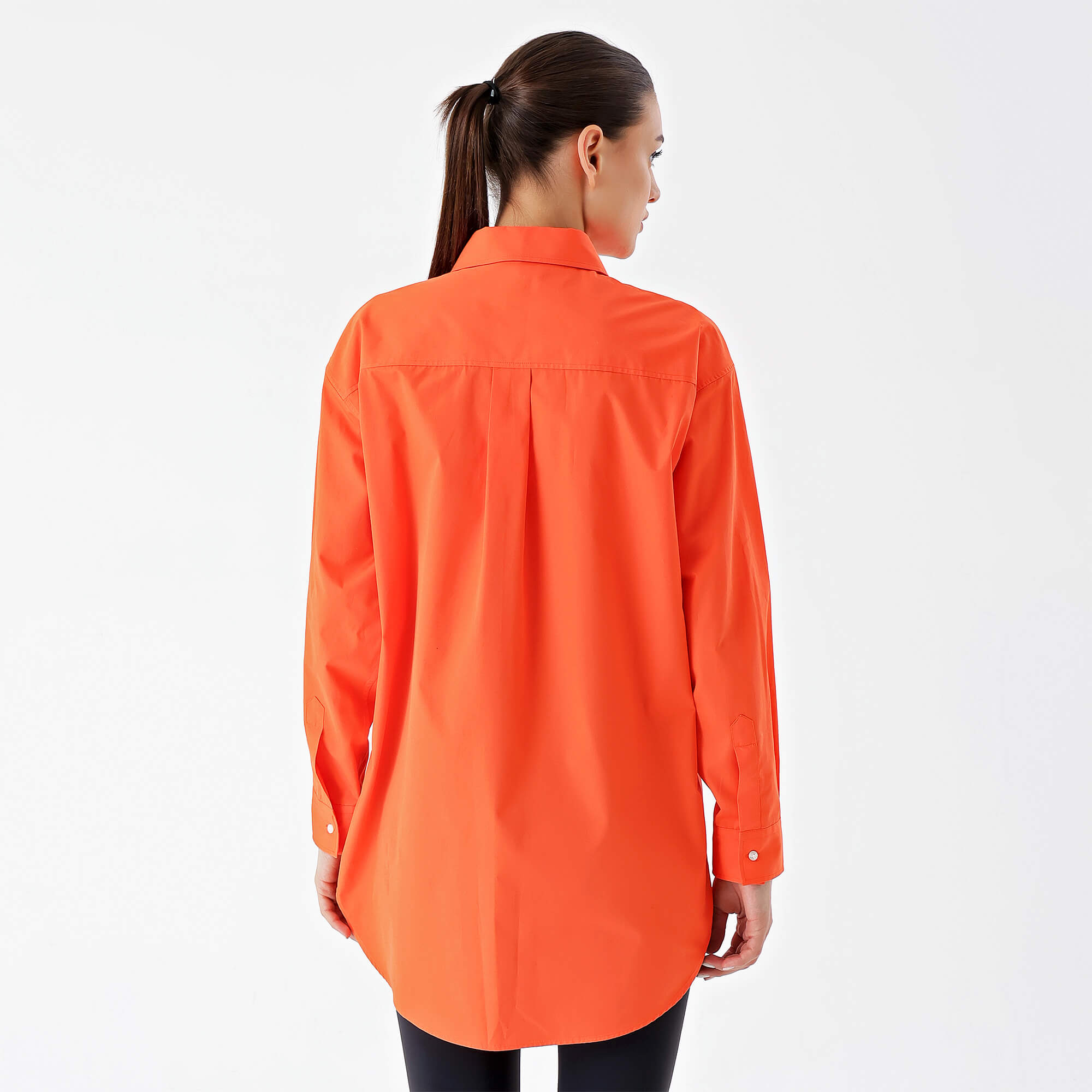 Etro - Orange Cotton Etro Logo Printed Oversize Shirt 